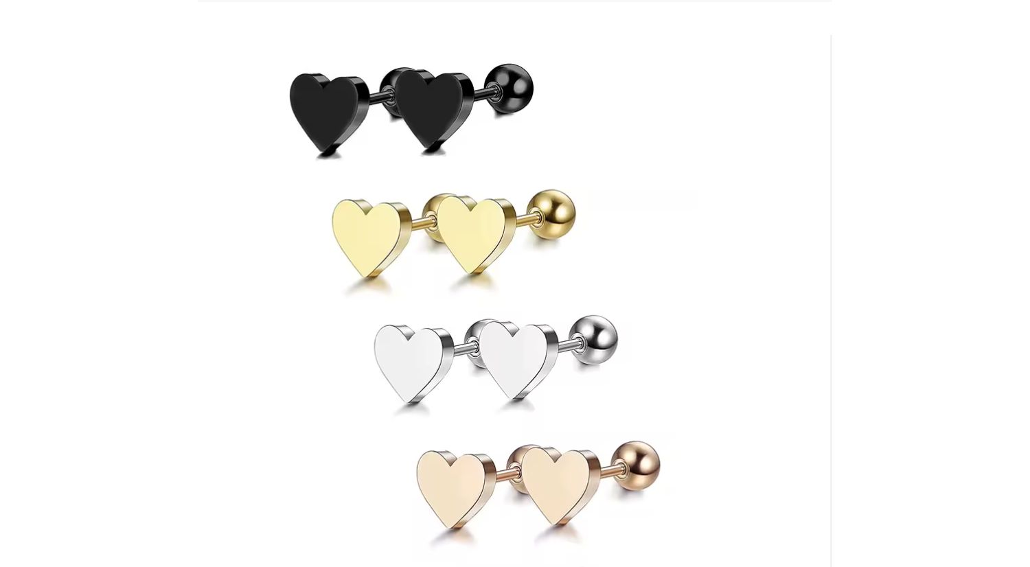 Heart Stud Earrings