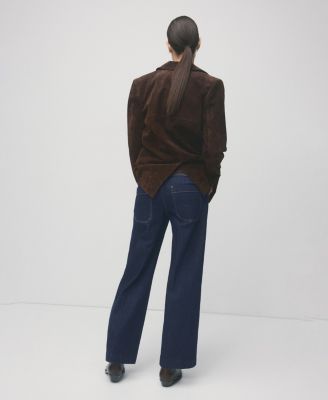 Women's Pockets Wide Leg Maternity Jeans