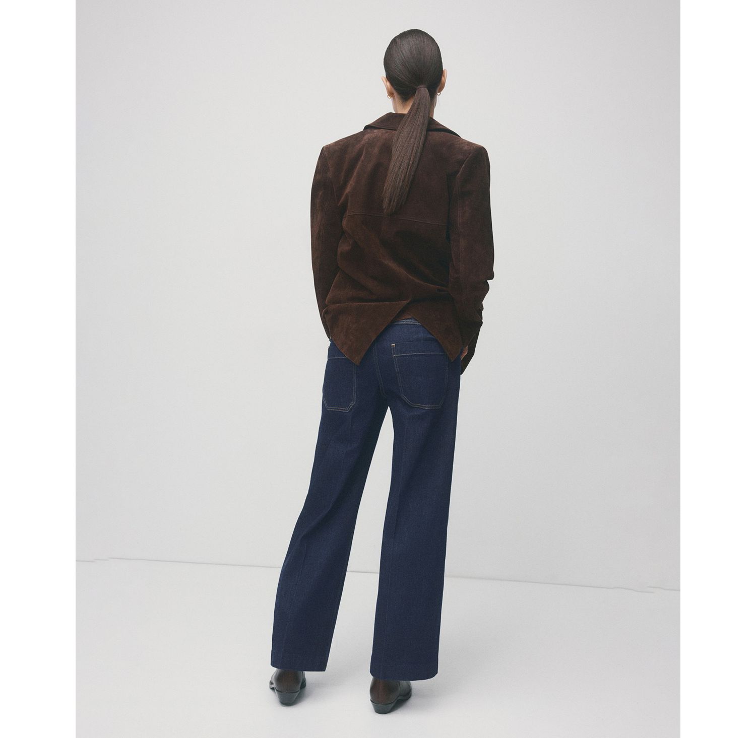 Women's Pockets Wide Leg Maternity Jeans
