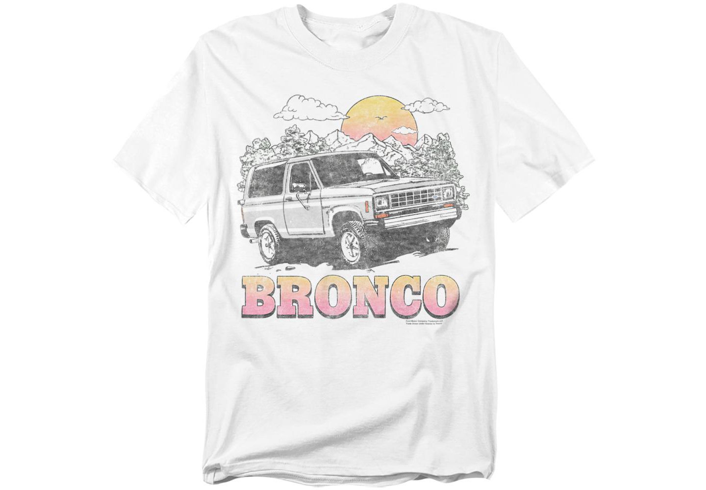 Мужская футболка Mustang Ford Bronco Sunrise, цвет: Белый — фото 1