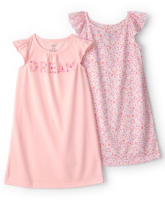 Girls' 2-14 'Dream' Floral Loose-Fit Night Gown, 2-Pack 