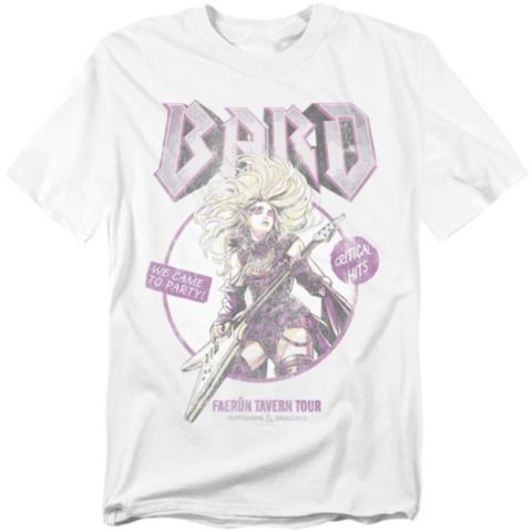 Мужская футболка D&D Big & Tall Dungeons And Dragons Bard Glam Rock Tour, цвет: Белый
