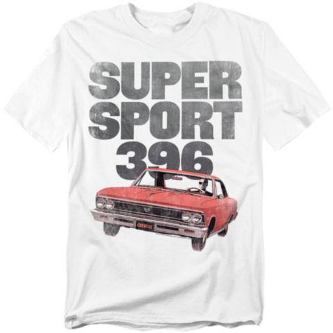 Мужская футболка Corvette Big & Tall Chevy Chevrolet Chevelle SS, цвет: Белый