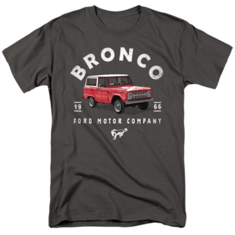 Мужская футболка Mustang Ford Bronco Illustrated, цвет: Угольный