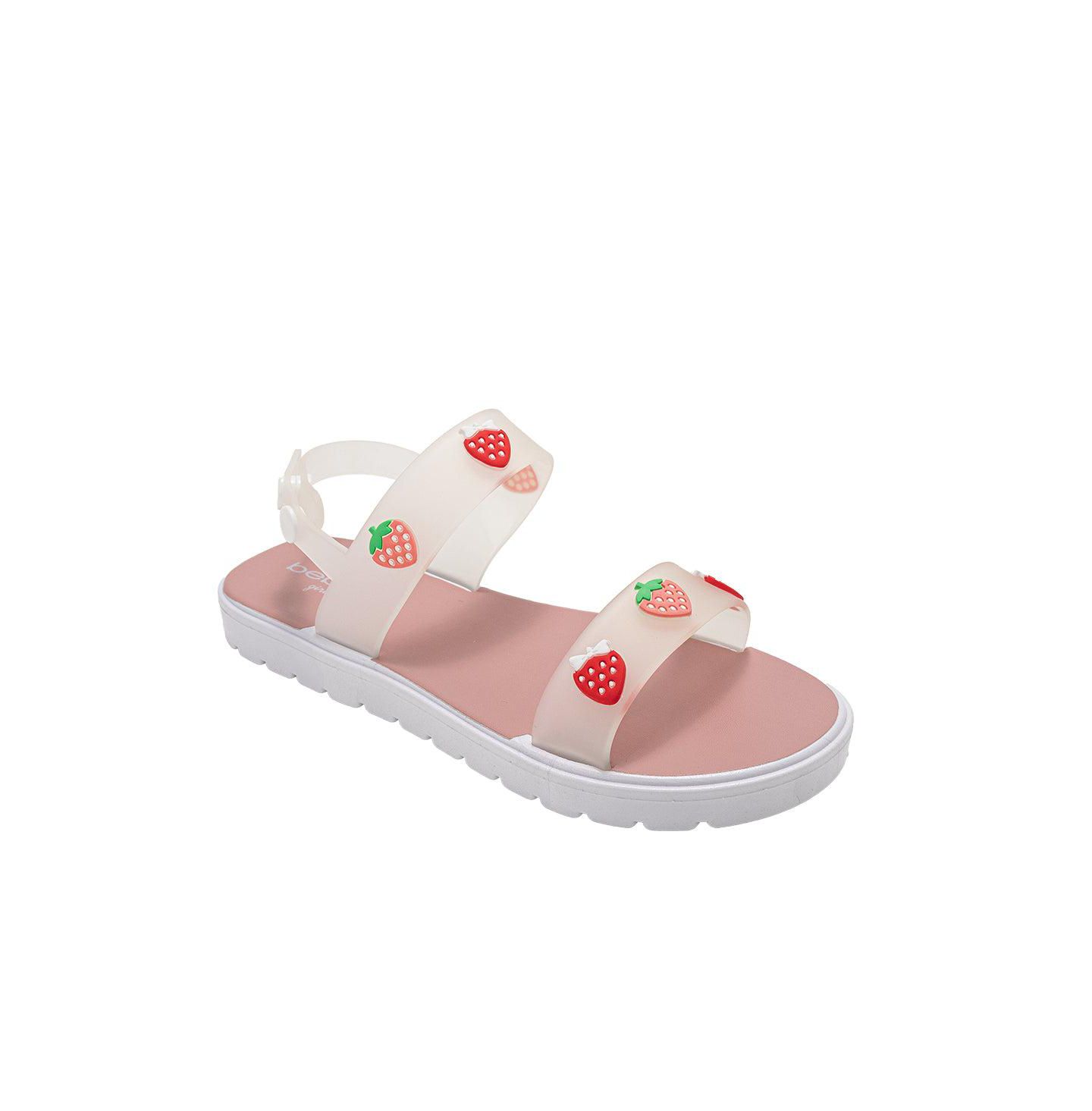 Сандалии Bebe PCU sandal with strawberry charms для девочек, цвет: Белый — фото 1