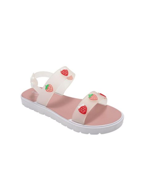 Сандалии Bebe PCU sandal with strawberry charms для девочек, цвет: Белый