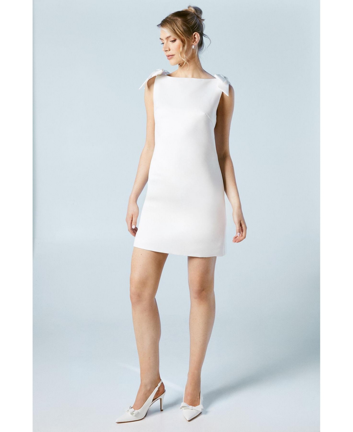 Coast Women's Satin Bow Bridal Mini Dress