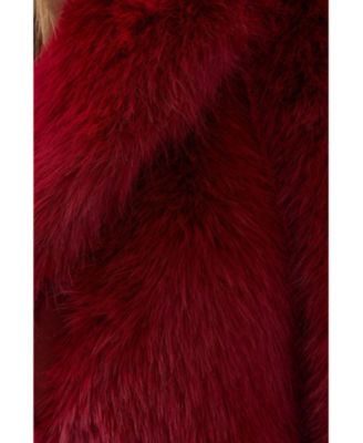 Women's Faux Fur Cropped Collar Coat