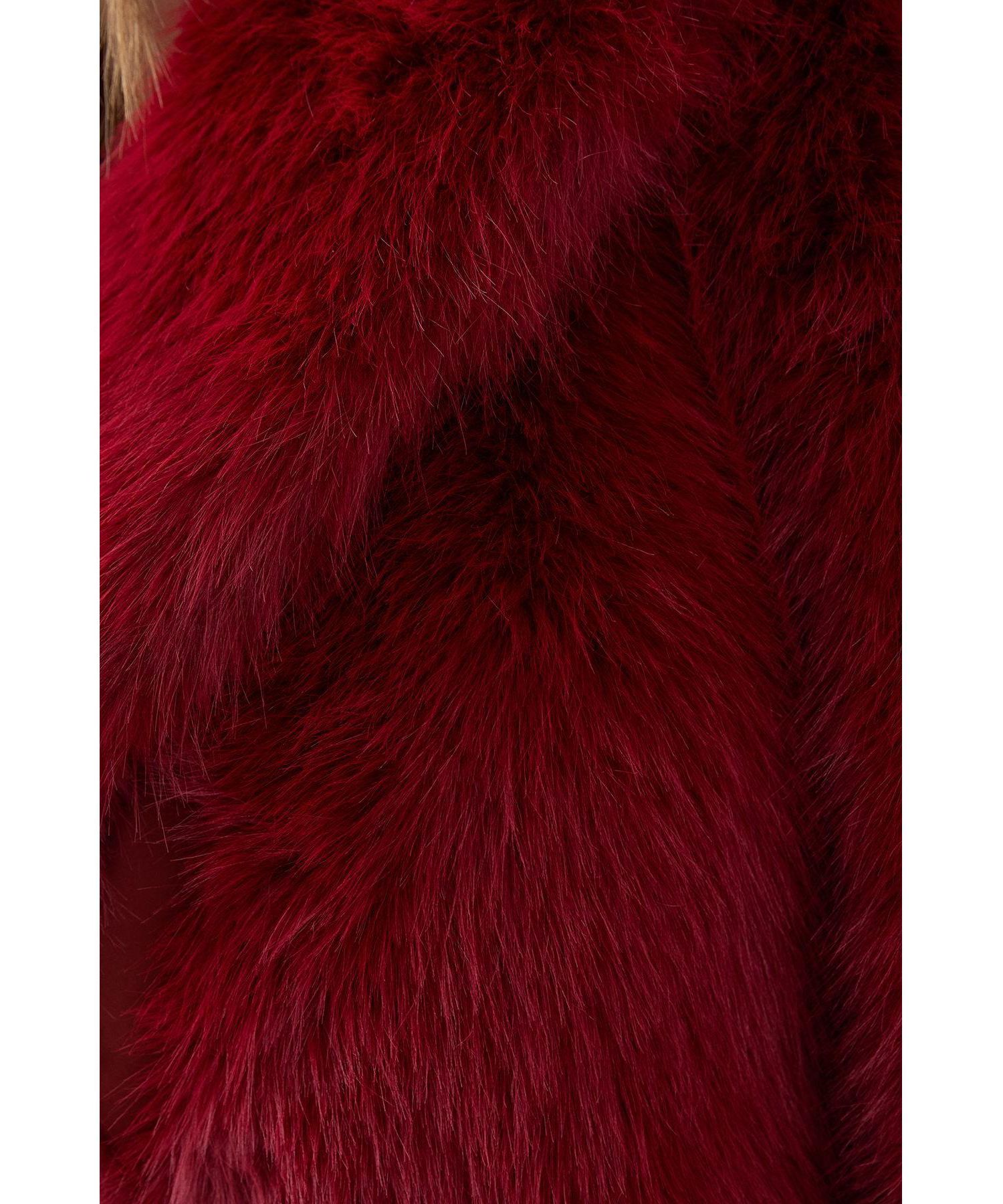 Women's Faux Fur Cropped Collar Coat