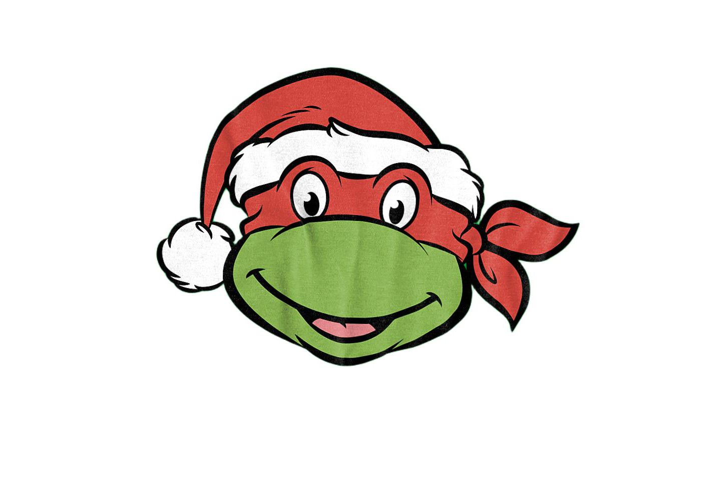Мужская футболка Teenage Mutant Ninja Turtles Raphael Christmas Hat, цвет: Зелёный — фото 3
