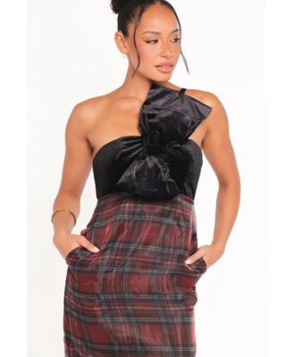 Women's Amelie Bow Front One Shoulder Midi Dress