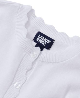 Girls Scalloped Hem Cardigan Sweaters