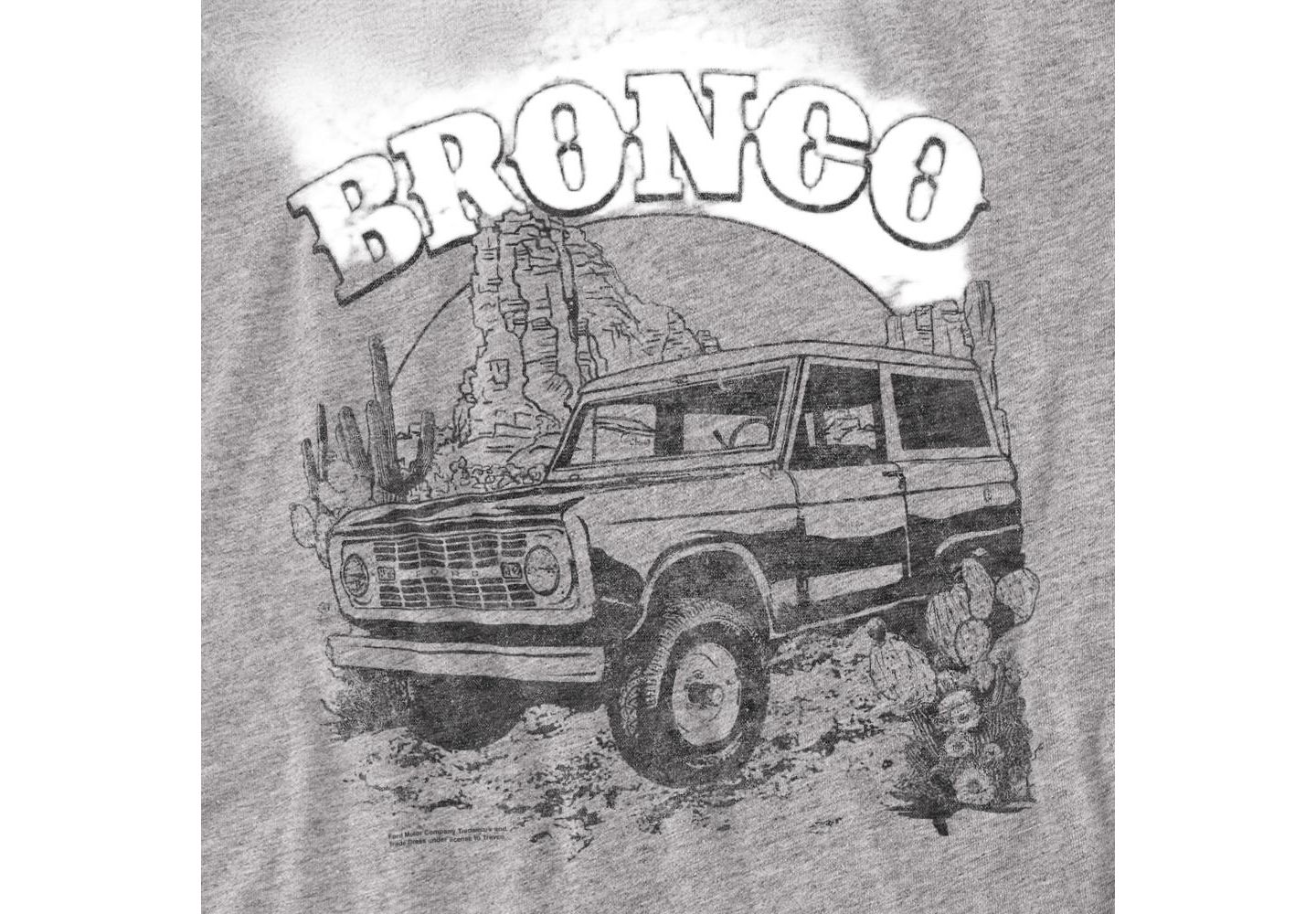 Мужская футболка Mustang Ford Bronco Desert Mono, цвет: Меланжевый — фото 3