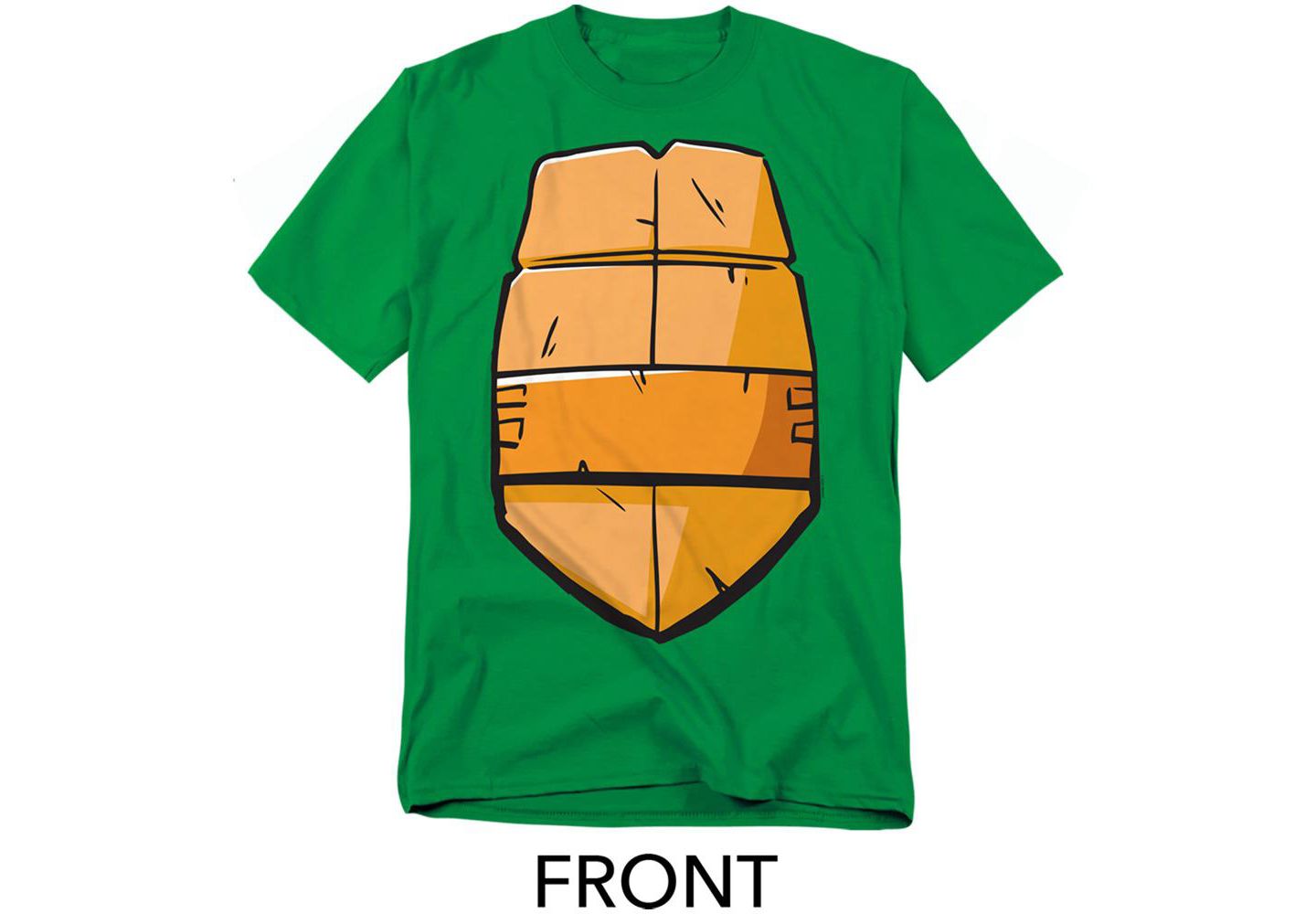 Мужская футболка Teenage Mutant Ninja Turtles Big & Tall 2012 Michelangelo Shell Front Back, цвет: Зелёный — фото 2