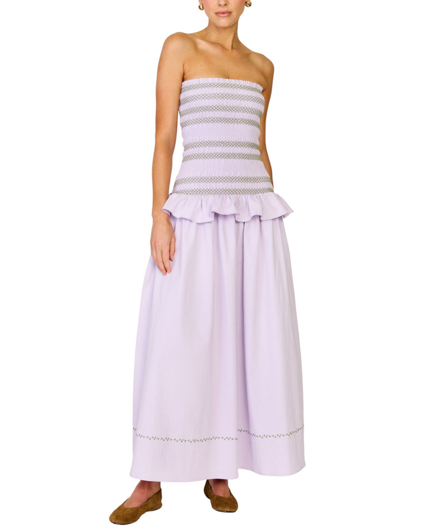 Women's Amnesia Strapless A-Line Maxi Dress