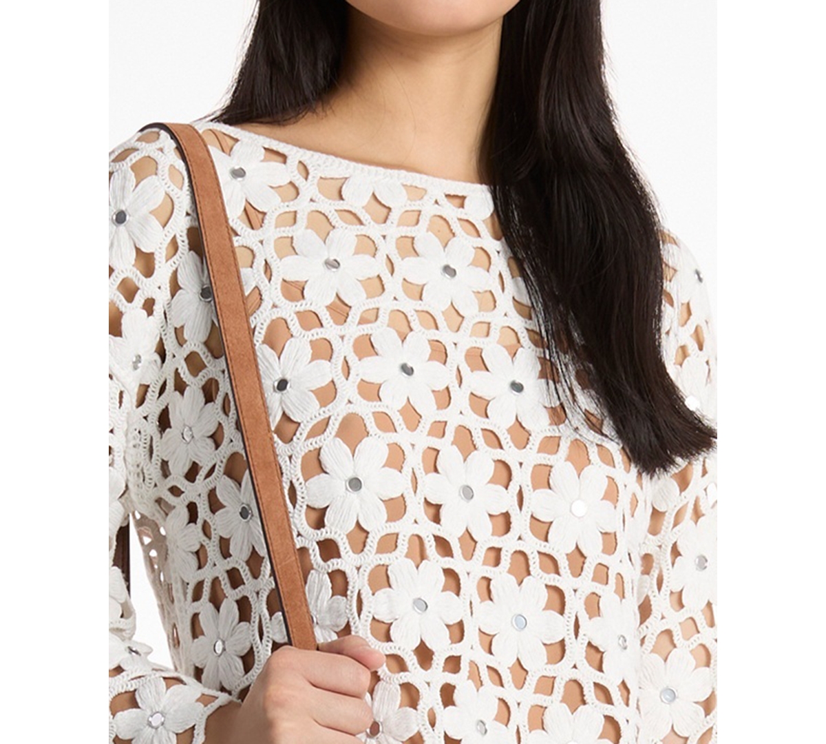 Michael Kors Women's Crochet A-Line Mini Skirt