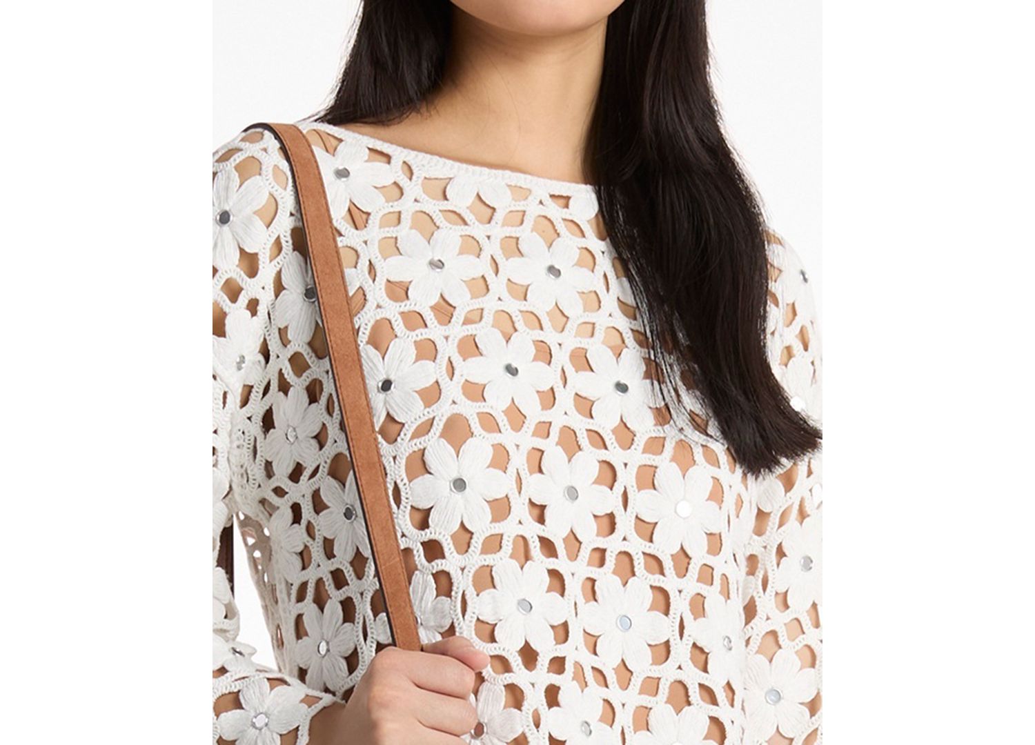 Women's Crochet A-Line Mini Skirt
