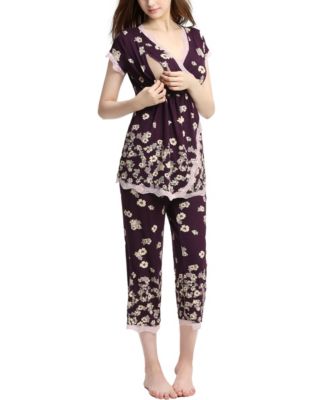 Maternity kimi + kai Ashley Nursing Pajama Set