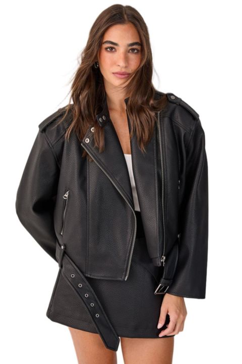 Женские куртки Nasty Gal Women's Belted Faux Leather Biker Jacket