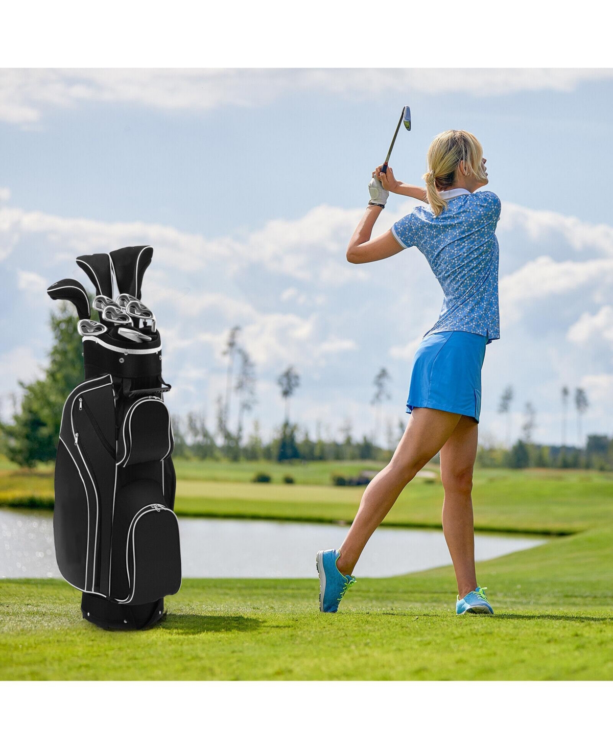 Mecale 10-Piece Ladies Complete Golf Club Set with Alloy Driver