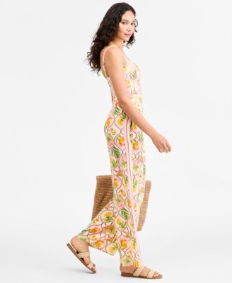 Women's Palm Nouveau Wide-Leg Cover-Up Pants