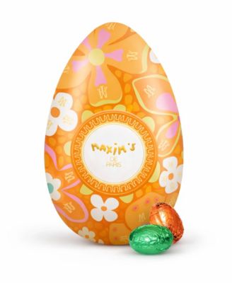 Orange Floral Easter Egg Tin Chocolate Eggs, 12-Pc.