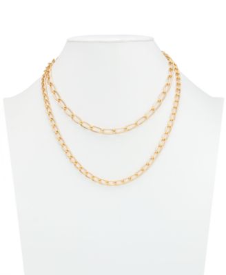 Gold-Tone Plated Modular Necklace