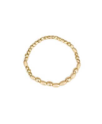 Gold-Tone Plated Fish Bead Stretch Bracelet