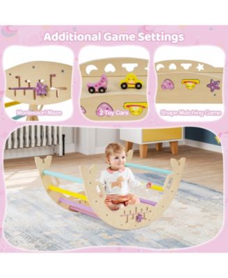 8-in-1 Foldable Triangle Baby Climbing Toys, Astronaut/Unicorn Theme