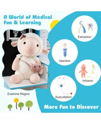 Play Doctor s Office Wooden Medical Center Toy Set with Exam Area for Kids