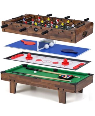 4-in-1 Combo Game Table Set with Billiards