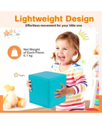 12-Piece Soft Foam Building Blocks and Climbing Cubes Set for Kids