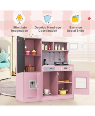 Pretend Play Kitchen with Utensils for Kids Ages 3+, Interactive Pretend Play