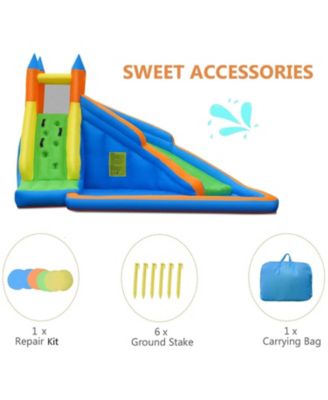 Kids Inflatable Water Slide Bounce House with Carry Bag, 480W Blower Included