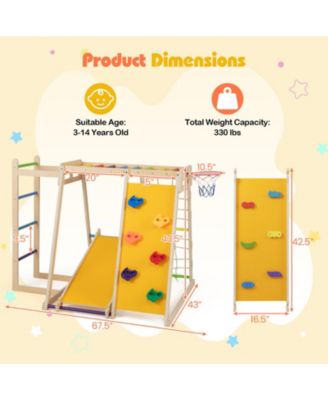 6-in-1 Kids Indoor Jungle Gym Playground for Ages