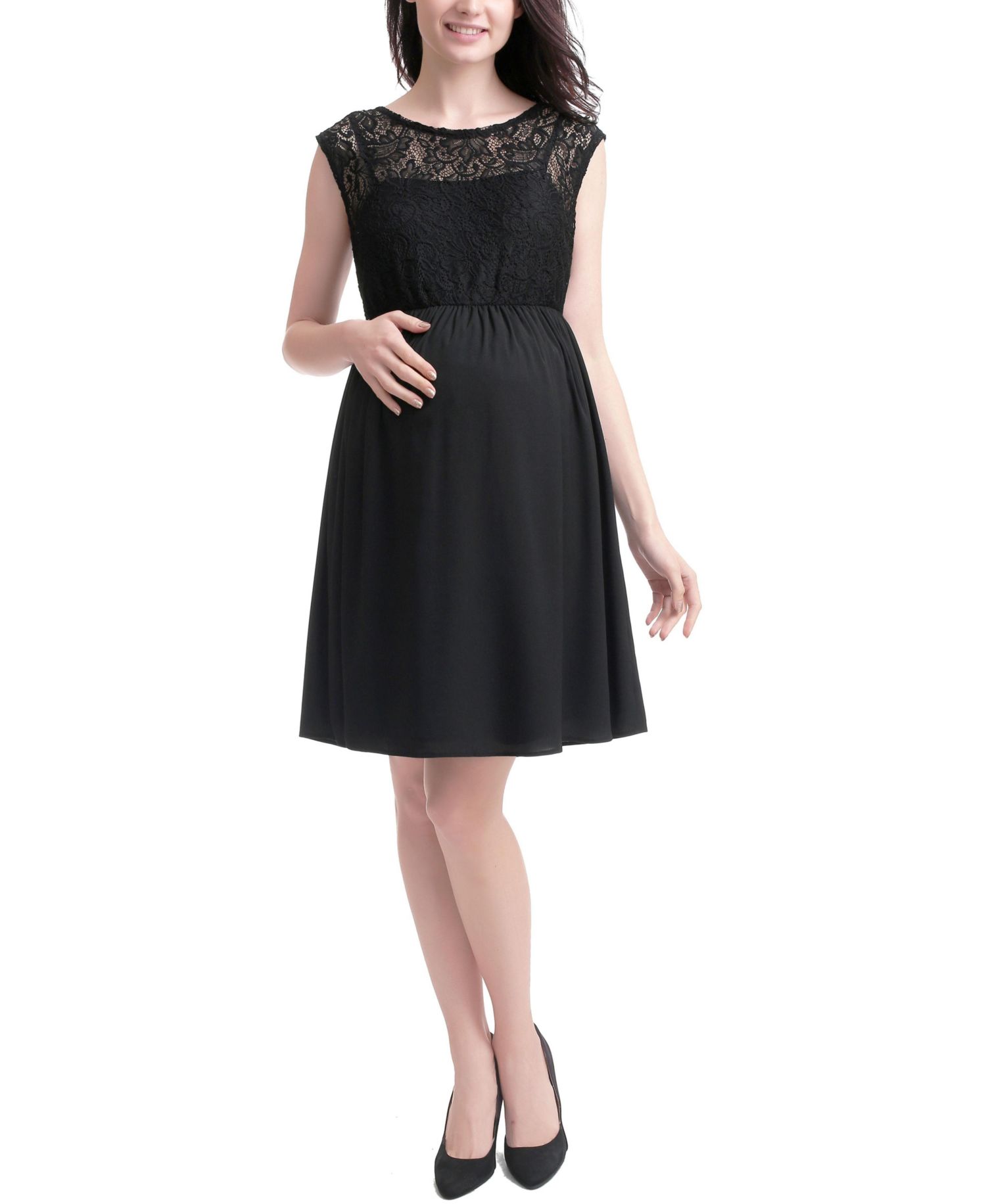 Women's kimi + kai Adell Lace Trim Skater Dress