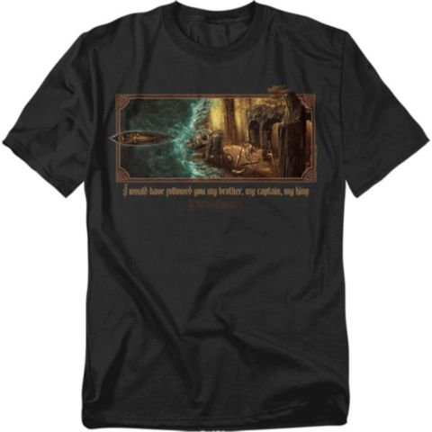 Мужская футболка Lord Of The Rings Big & Tall Epic Journey Boromir My King, цвет: Чёрный