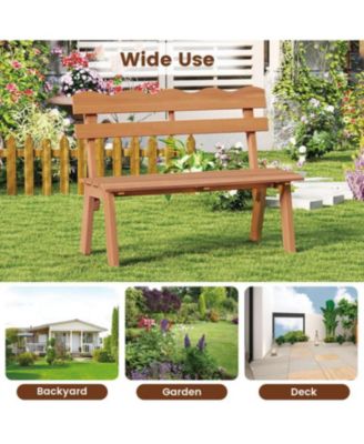 Heavy-Duty 800 lb Capacity Acacia Wood Outdoor Garden Bench