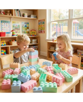 64-Piece Toddler Building Blocks Educational Toy Set