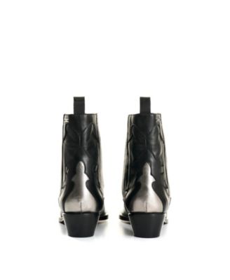 Women's Leather Western Ankle Boots