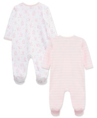 Baby Girls' Puppies Print Coveralls, 2-Pack