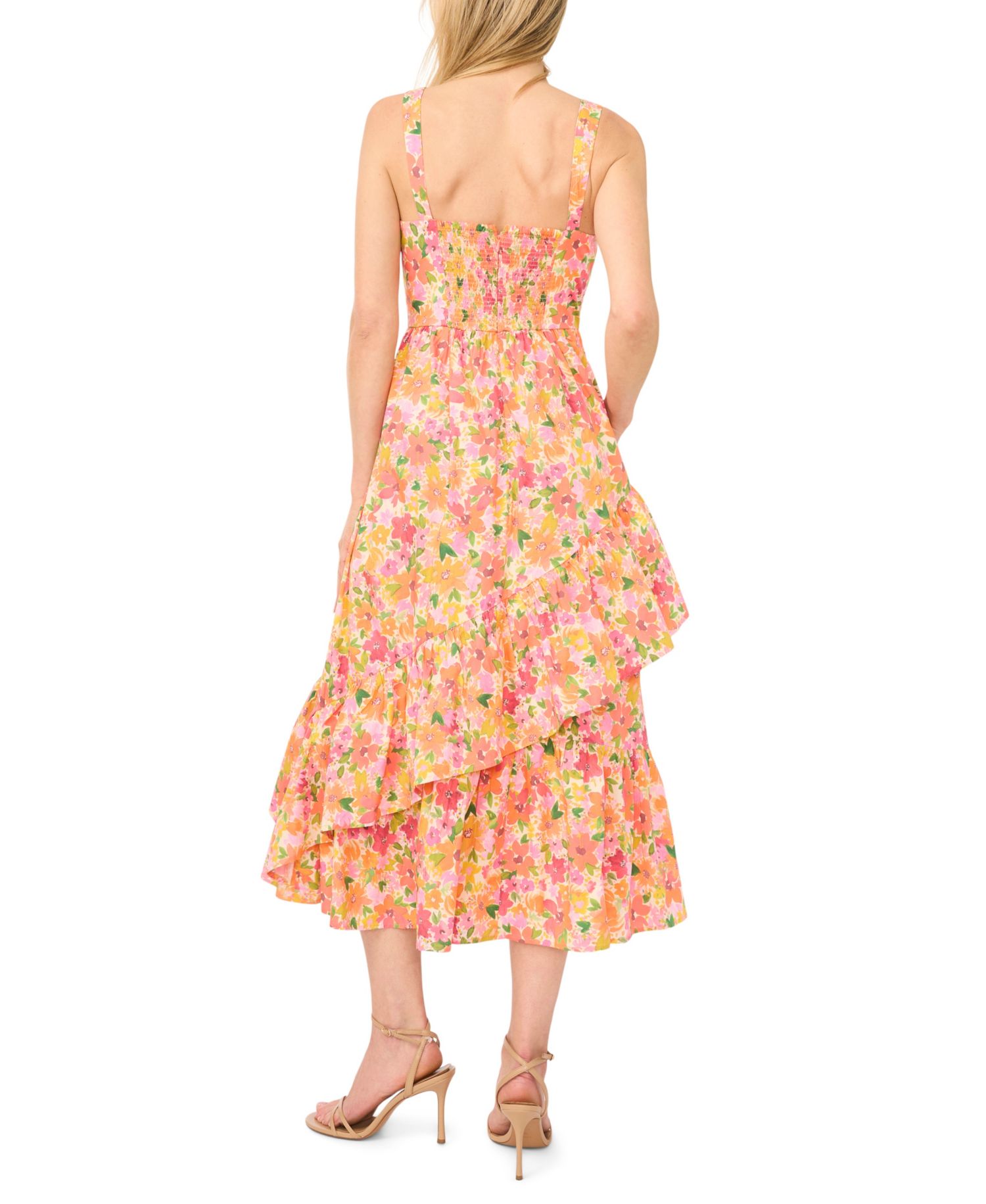 Women's Corset Asymmetrical Hem Ruffle Dress