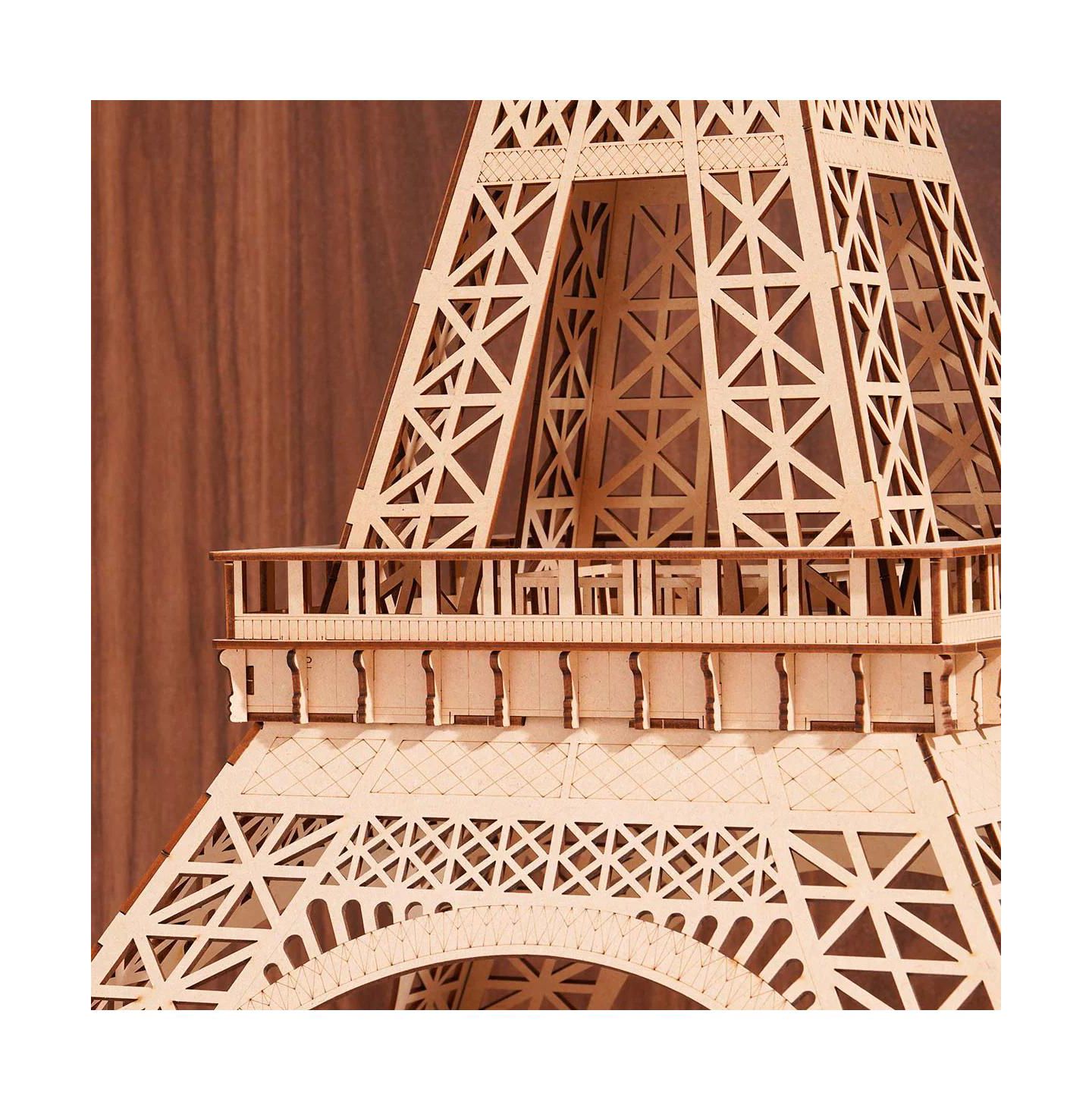 Детский пазл Robotime 3D Wooden Eiffel Tower Puzzle, Ages 14 & Up — фото 6