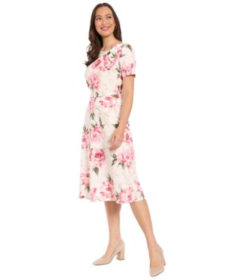 Women's Printed Boat Neck Dress