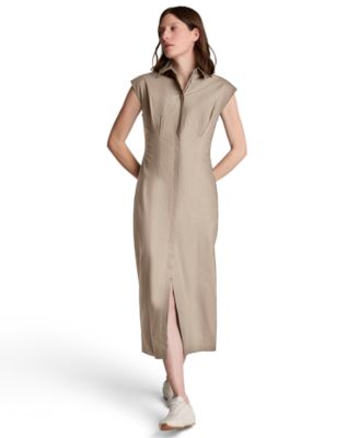 Women's Collared Button-Front Dress