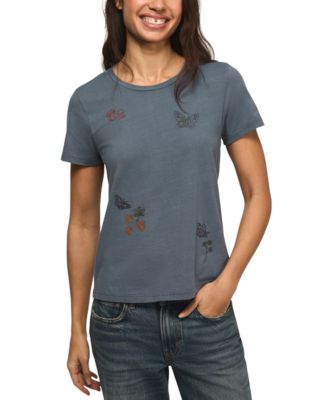 Women's Classic Fit and Floral Butterfly Classic T-Shirt