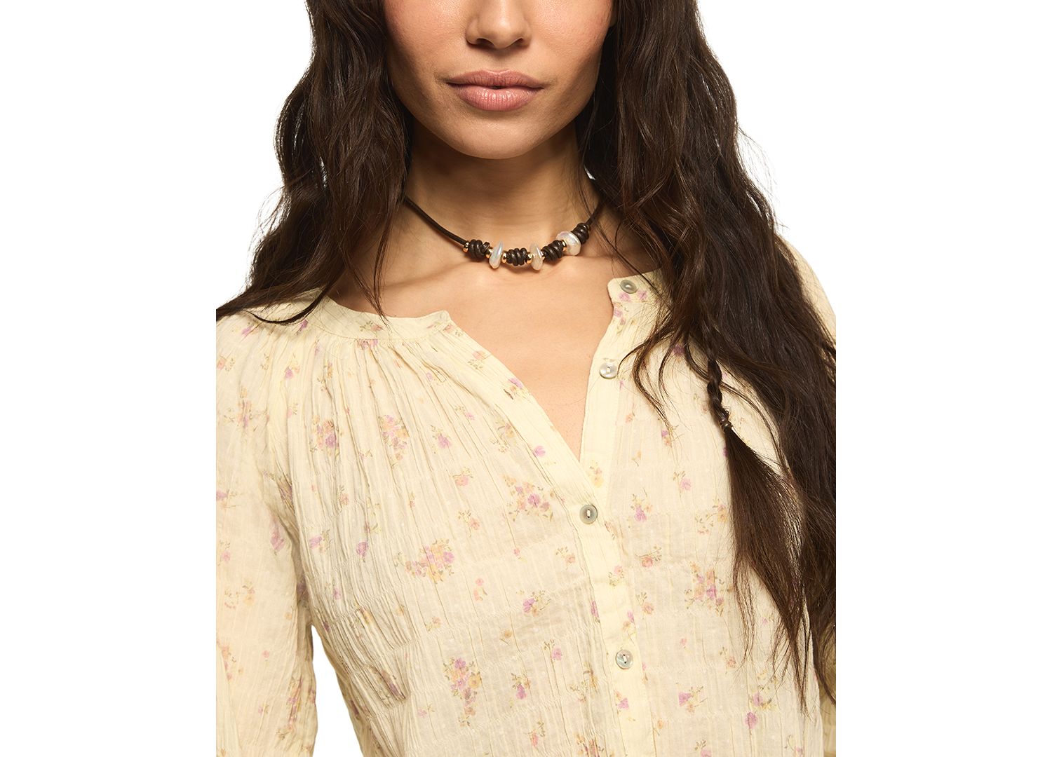 Women's Scoop Neck Button Top