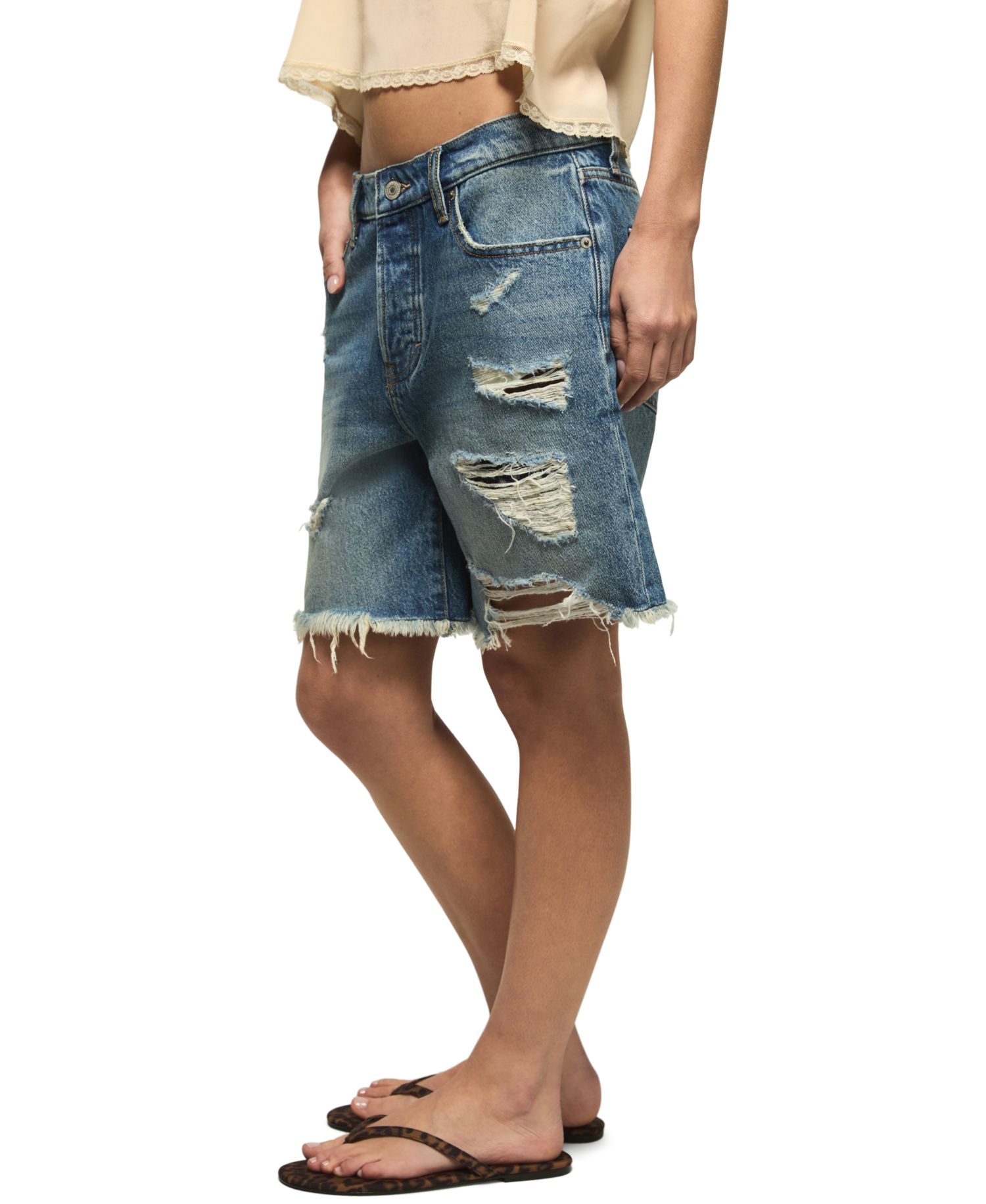 Women's Cotton Baggy Classic High-Rise Shorts