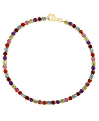 Multi-Gemstone (5-1/20 ct. t.w.) Bracelet in 14k Yellow Gold