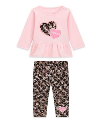 Baby Girls' Long-Sleeve Top and Legging, 2-Piece Set